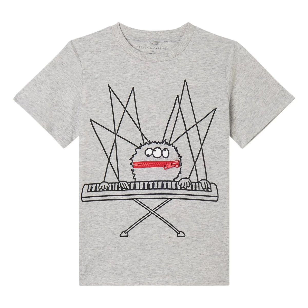 Stella McCartney Kids - Piano T-shirt Organic Cotton | Gray