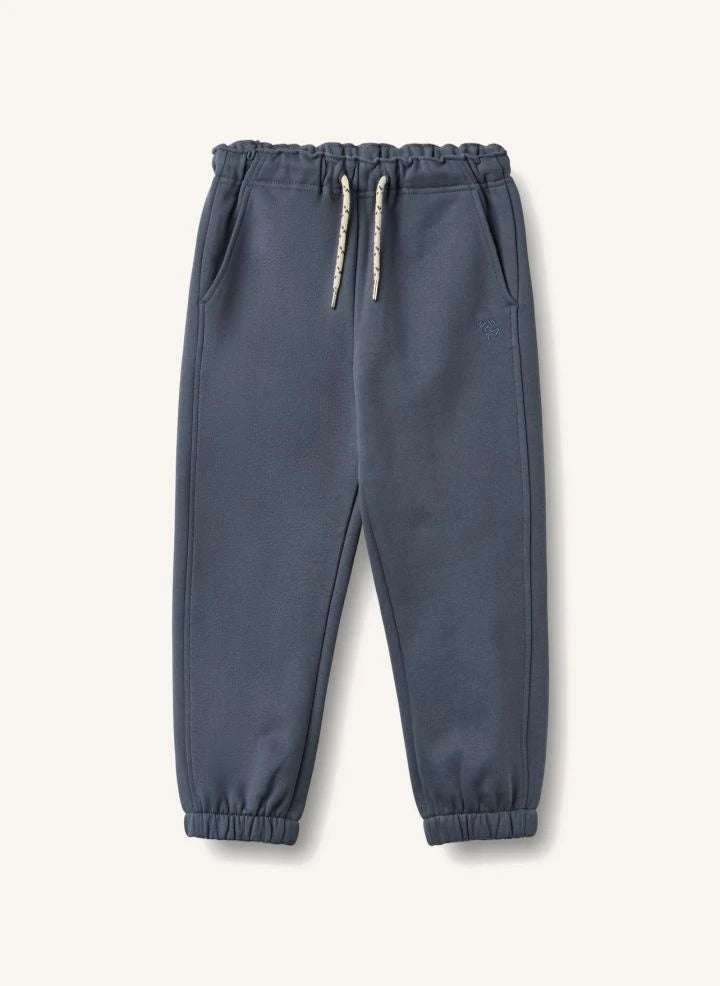 Wheat - Cosmo organic cotton jogger pants | Grey blue