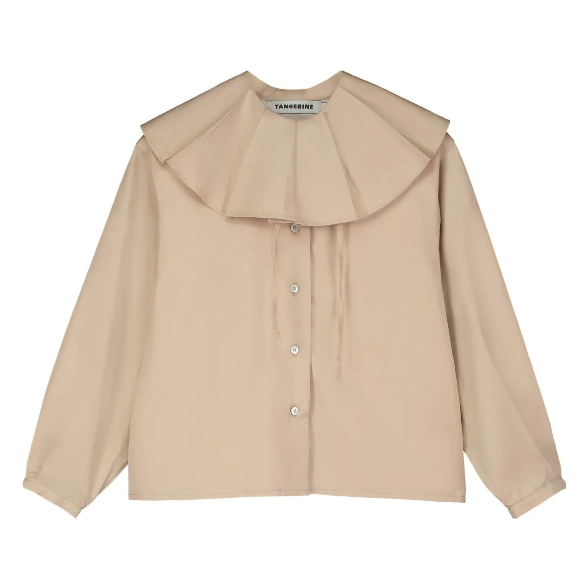 Tangerine - Oversized Collar Blouse | Beige