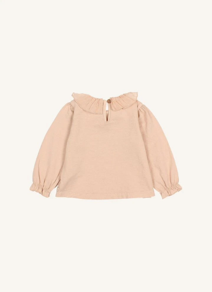 Búho - Organic cotton ruffled T-shirt | Pink