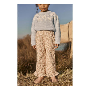 Louise Misha - Floral Organic Cotton Pants | Cream