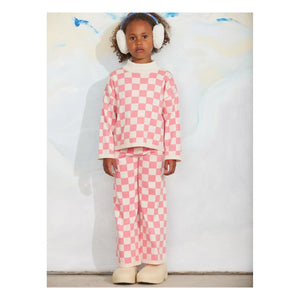 Mini Rodini - Damier organic cotton sweatshirt | Pink