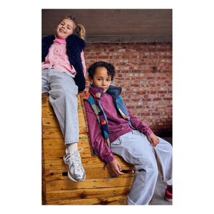 AO76 - Teddy Reversible Sleeveless Jacket | Blue