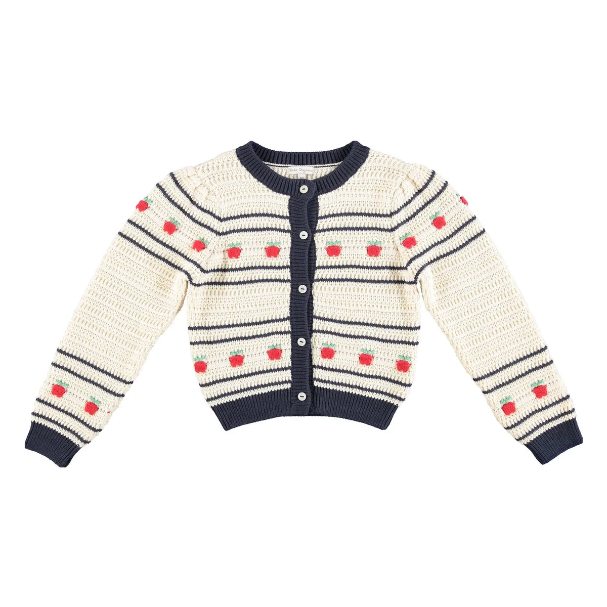 Bebe Organic - Daisy Apples Organic Cotton Cardigan | Ecru