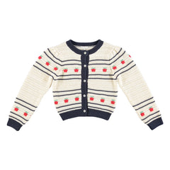 Bebe Organic - Daisy Apples Organic Cotton Cardigan | Ecru