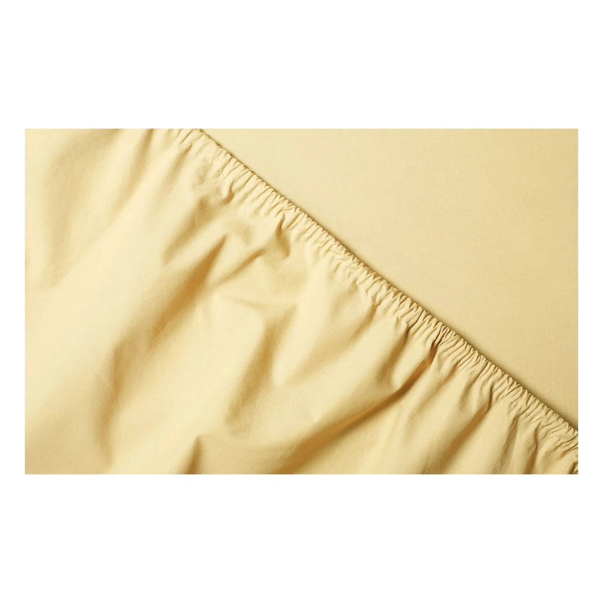 Suite 702 - Organic Percale Elastic Fitted Sheet - Butter Yellow