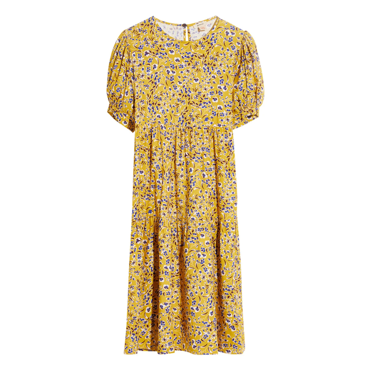 Bellerose - Atomic Print Ruffled Dress | Mustard