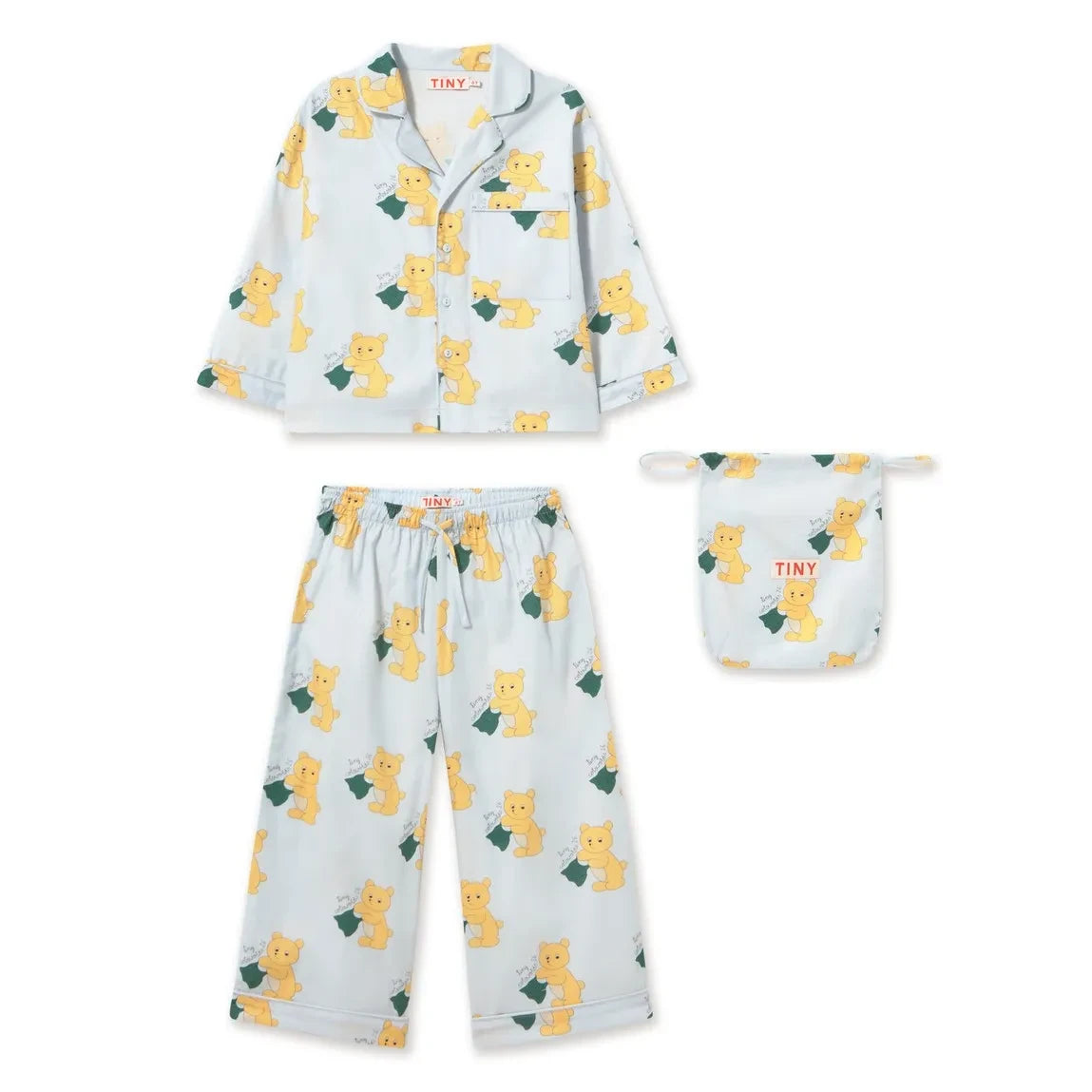 Tinycottons - Teddy Bear Pajamas | Light Blue