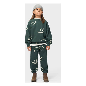 Molo - Adan Smileys organic cotton jogger | Chrome green