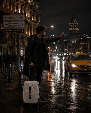 iPixi - Galaxy Voyager LED Screen Smart White Suitcase