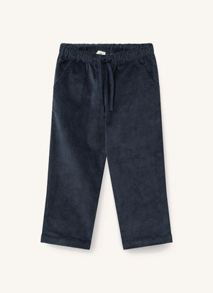 Copenhagen Colors - Organic Cotton Ribbed Corduroy Drawstring Pants | Navy