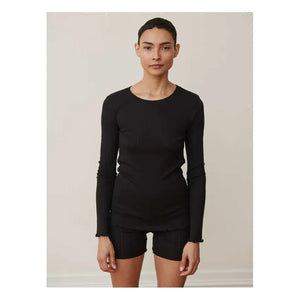 Skall Studio - Edie Organic Cotton Long Sleeve T-Shirt | Black
