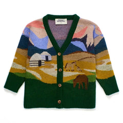Maison Mangostan - Landscape Cardigan | Green