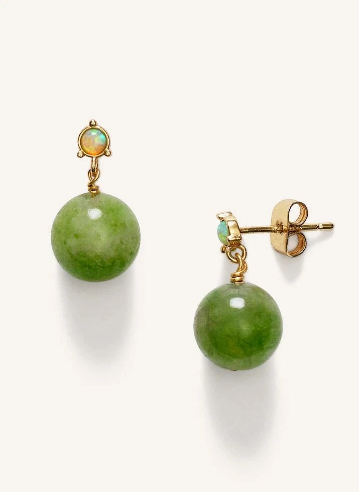 Anni Lu - Green Ball Earrings