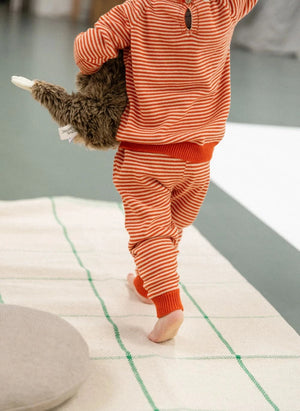 Bayiri - Lazy Bug Striped Organic Cotton Pants | Red