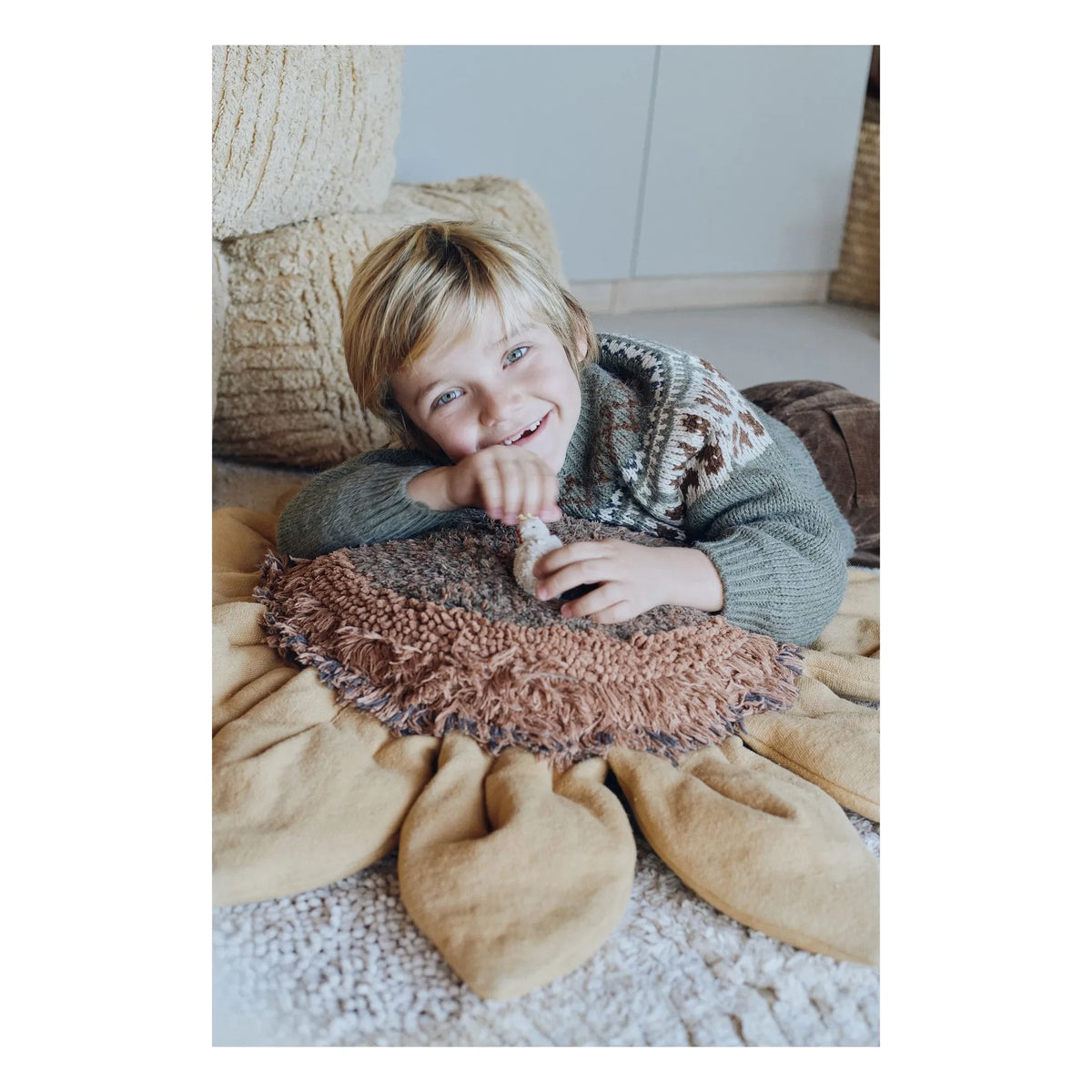 Lorena Canals - Sunflower Pouf | Yellow