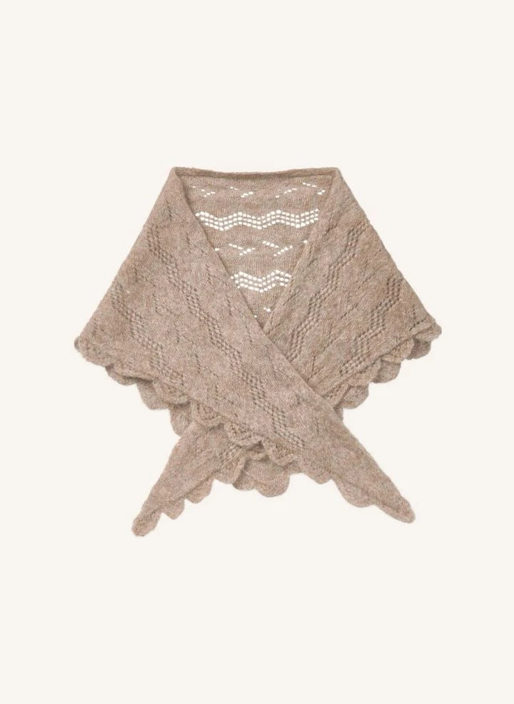 Becksöndergaard - Opany Wool Triangle Shawl | Brown