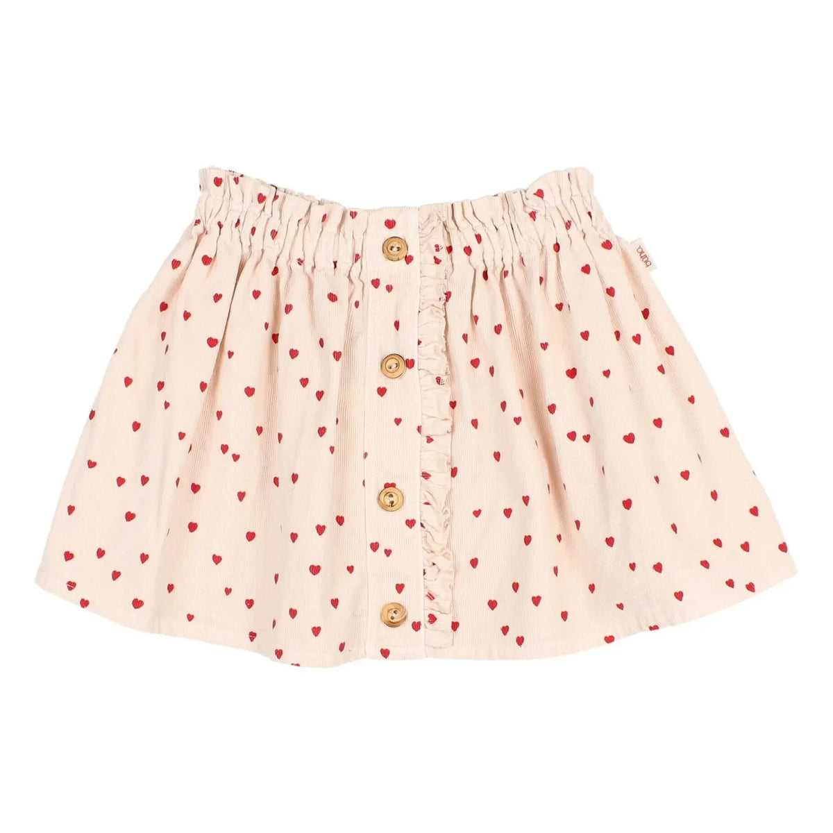 Búho - Mini Hearts Skirt | Pale Pink