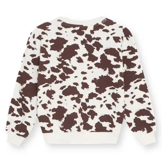 the new society - TNS Cow Logo Sweatshirt | Brown