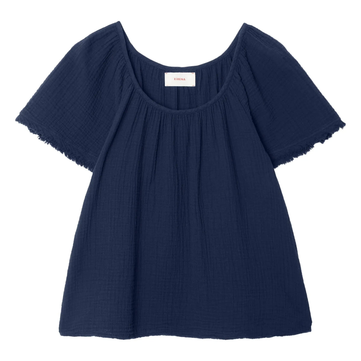 Xirena - Macie Cotton Gauze Top | Midnight Blue