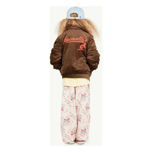 The Animals Observatory - Walnut Tiger Velvet Jacket | Chocolate