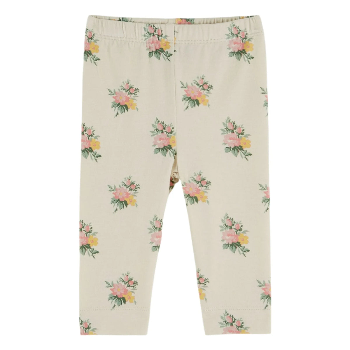 Emile et Ida - Organic Cotton Floral Print Leggings | Ecru