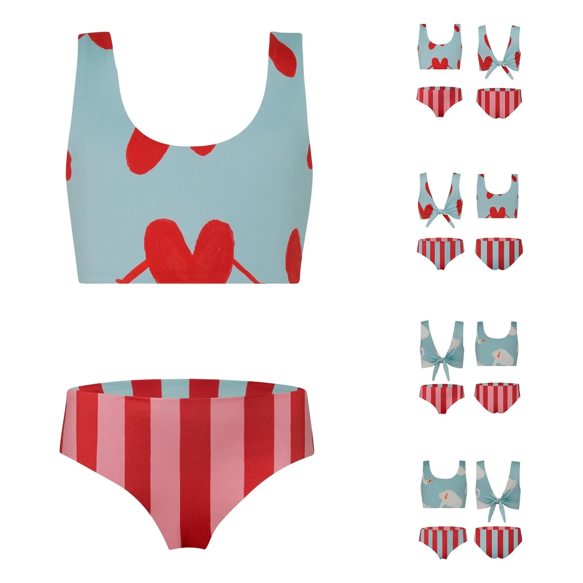 Pepita & Me - Knot Hearts Swimsuit | Blue