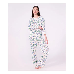 Petit Bateau - Eiffel Tower Organic Cotton Pajama | White
