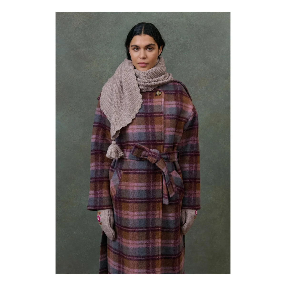 Louise Misha - Pom-pom scarf - Women's collection | Beige