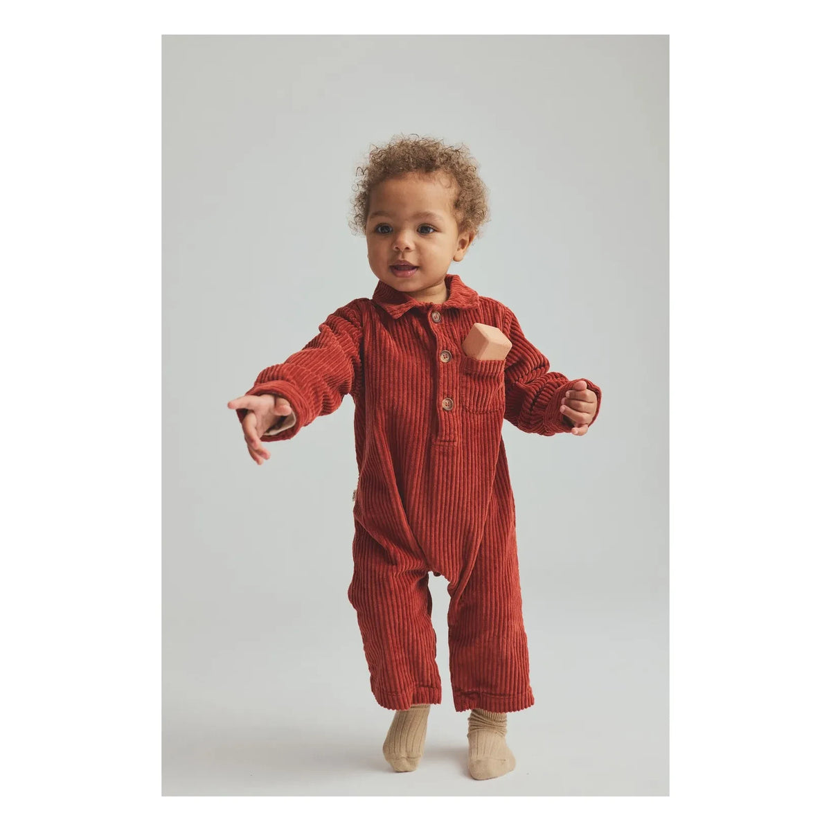 Cozmo - Blai Velvet Organic Cotton Jumpsuit | Dark Red