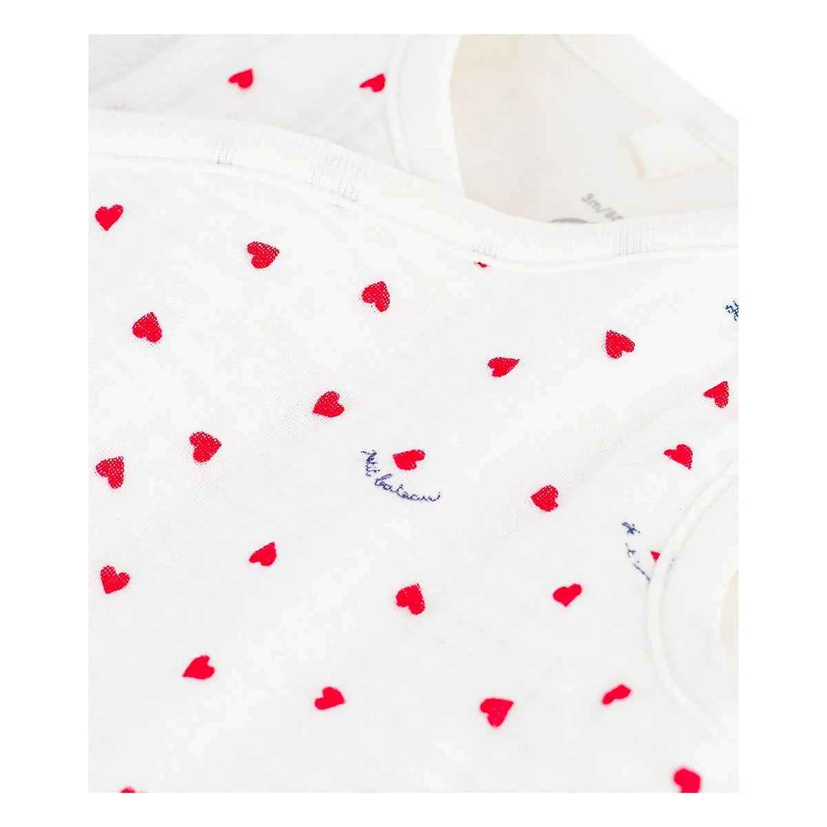 Petit Bateau - Organic Cotton Crinkled Cotton Gaze Cross Vest | White