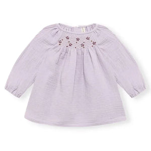 birinit - Organic cotton embroidered blouse | Mauve