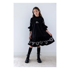 petite Amalie - Embroidered dress | Black
