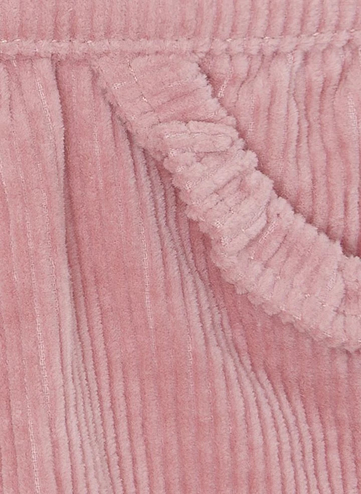 Tartine et Chocolat - Ruffled Velvet Overalls | Pink