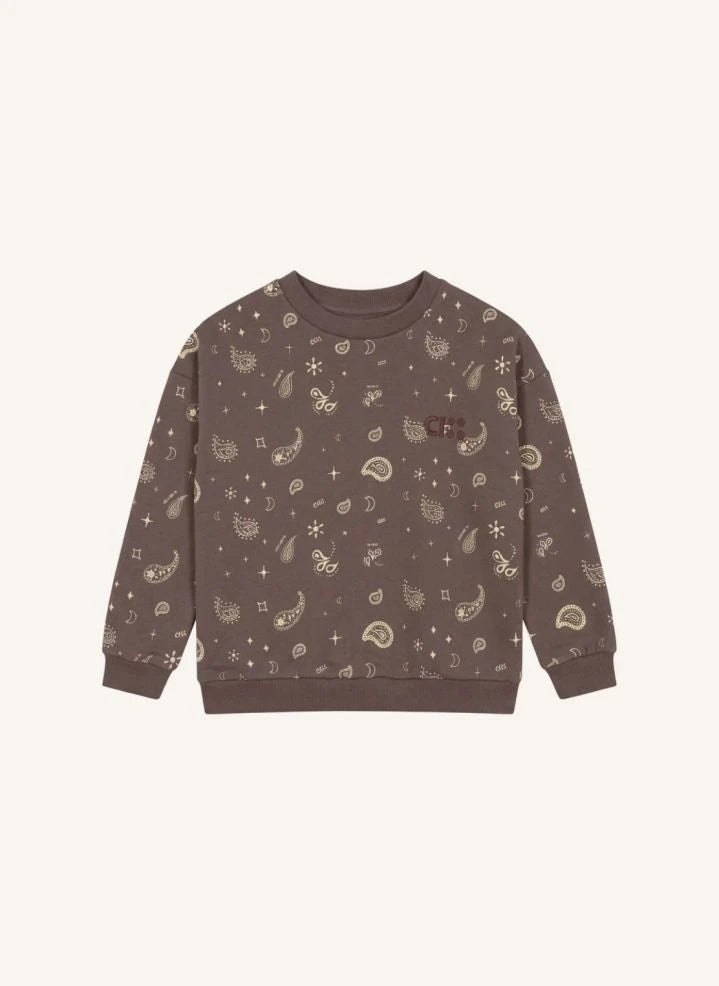 Cos I Said So - Organic Cotton Paisley Sweatshirt | Earth Brown