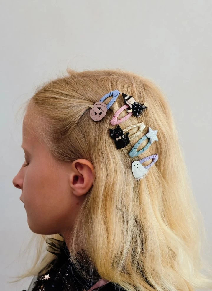 Mimi & Lula - Pack of 5 Halloween Mini Hair Clips | Black