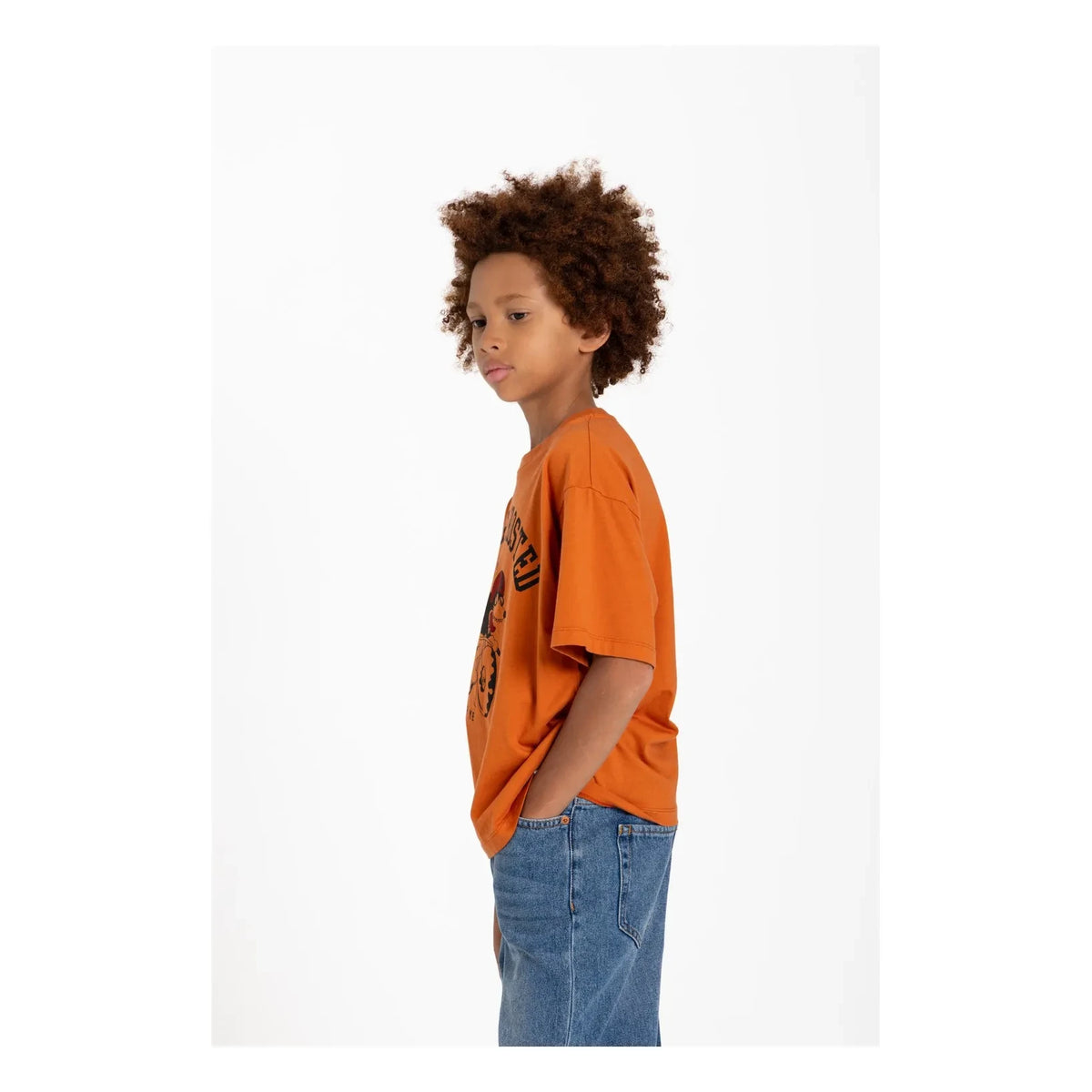 Hundred Pieces - Finn Moto Organic Cotton T-Shirt | Brick