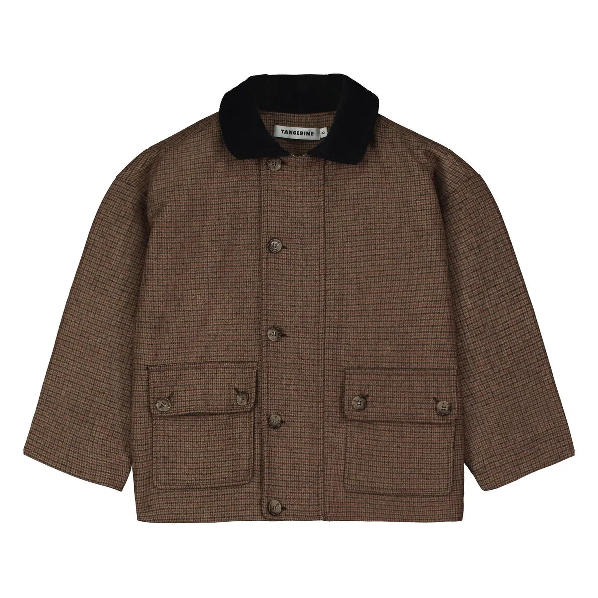 Tangerine - Check Buttoned Jacket | Brown