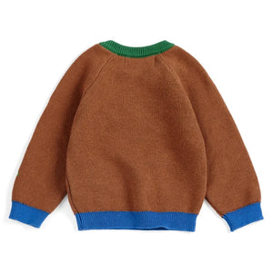 Bobo Choses - Organic Cotton Mushroom Sweater | Brown