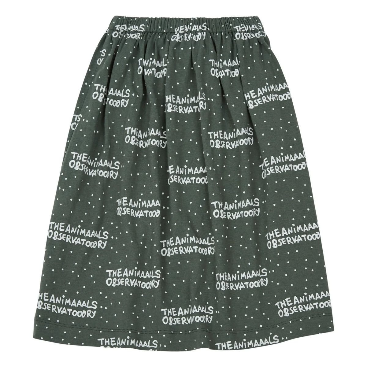 The Animals Observatory - Ladybug Long Jersey Skirt | Dark Green