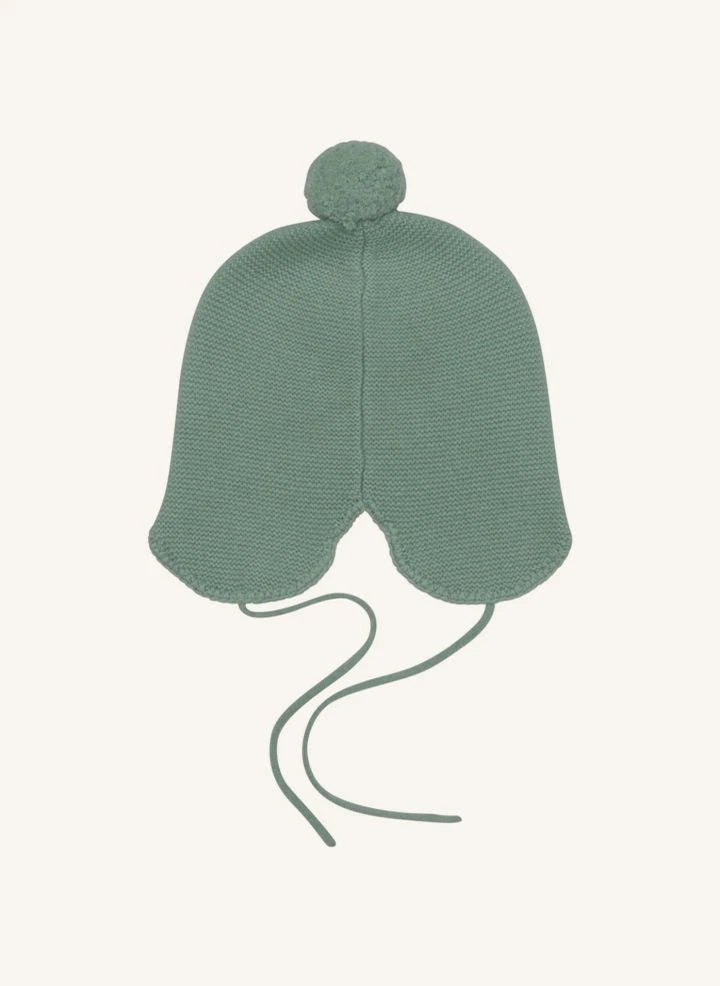 Holmm - Cashmere Beanie with Wool Pom-Pom | Sage