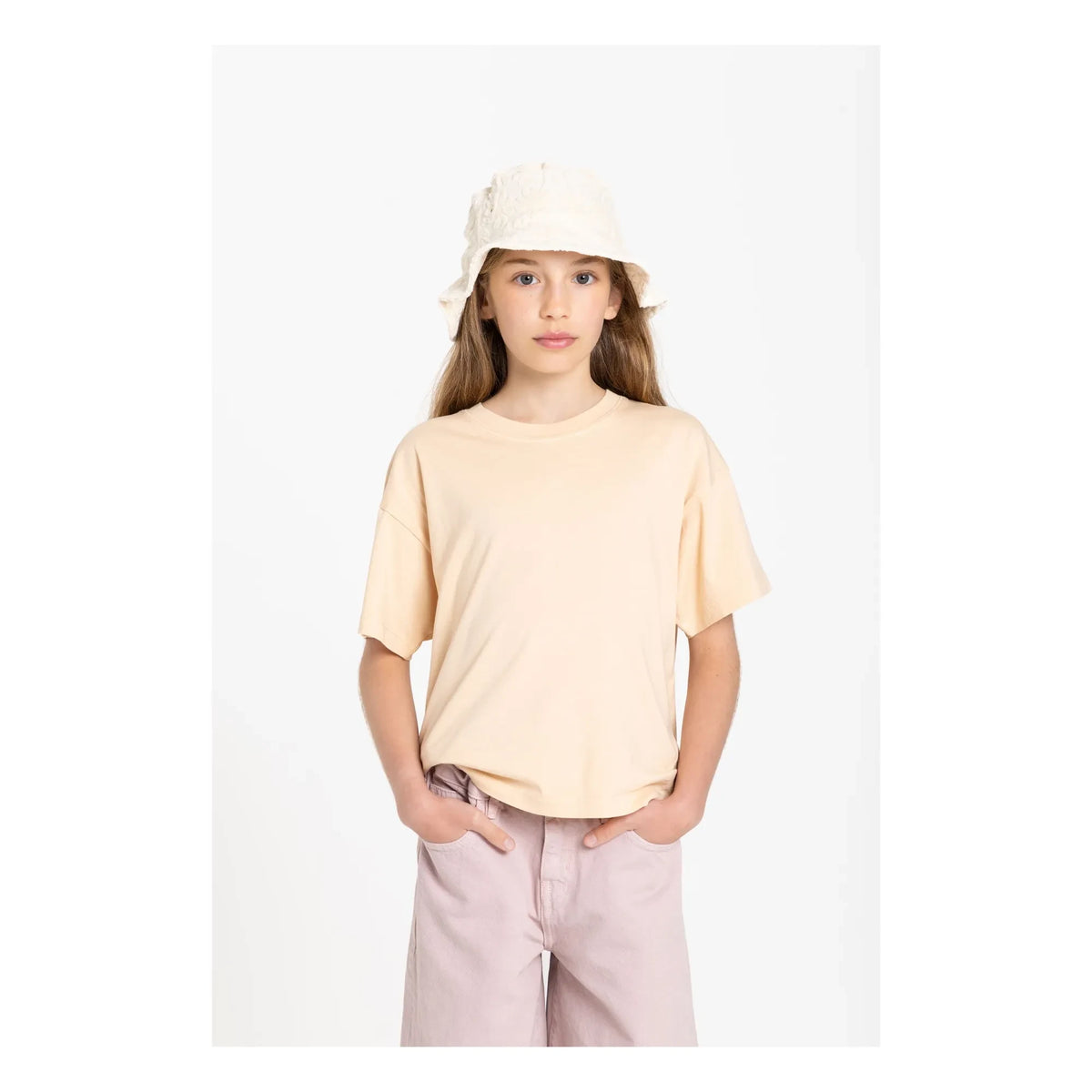 Smallable Kid - Liv Organic cotton T-shirt | Pale yellow
