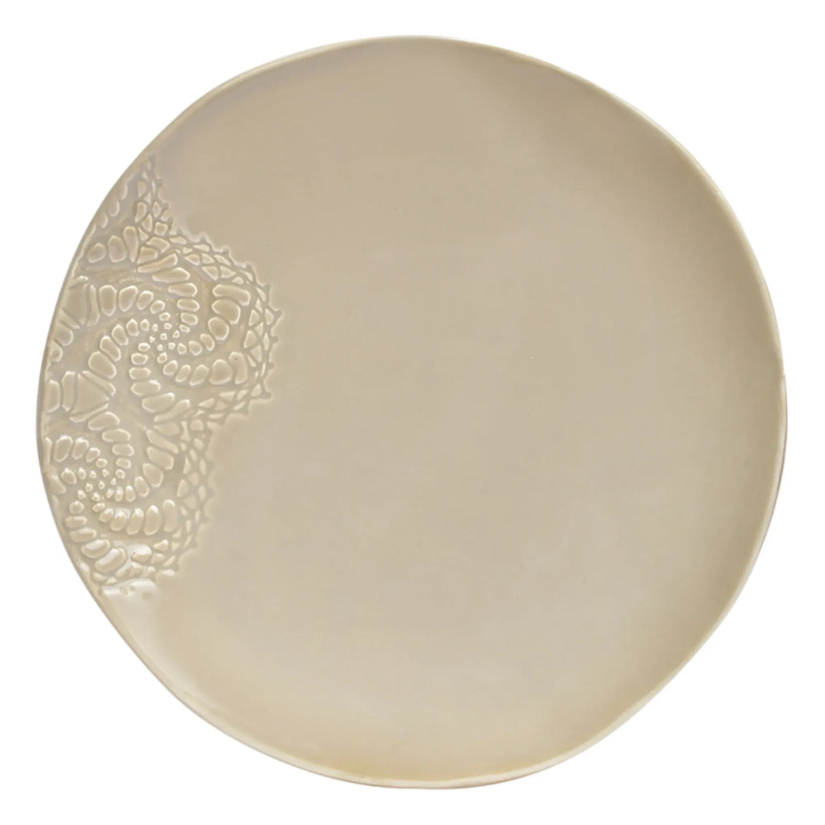 Maison Vessel - Blanca Tatoo Lace Plates - Set of 2 | Oatmeal
