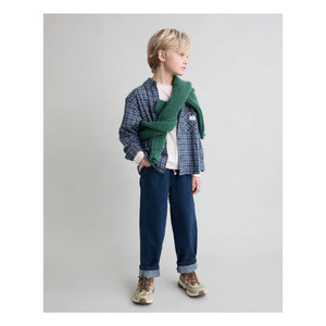 Búho - Baby checkered shirt | Navy Blue
