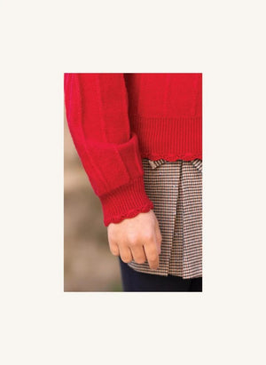 Tartine et Chocolat - Feston Cardigan | Cherry Red