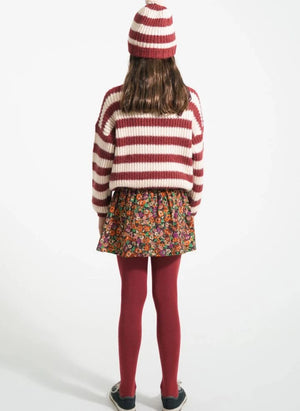 Piupiuchick - Striped Wool Beanie | Burgundy