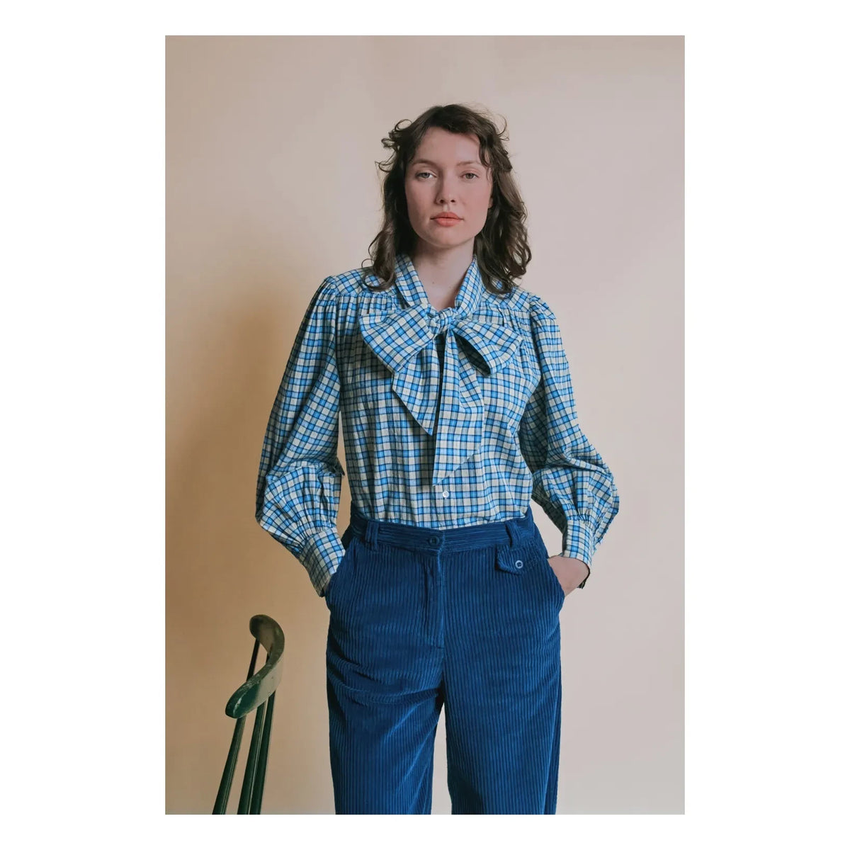 Emile et Ida - Emera Lavallière blouse | Blue