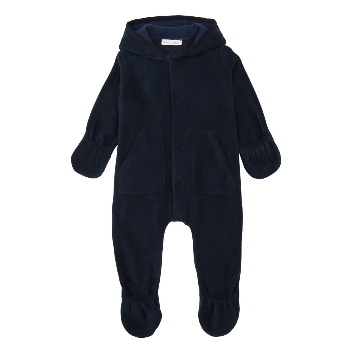 Zhoe & Tobiah - Wool-Lined Fleece Baby Snowsuit | Navy