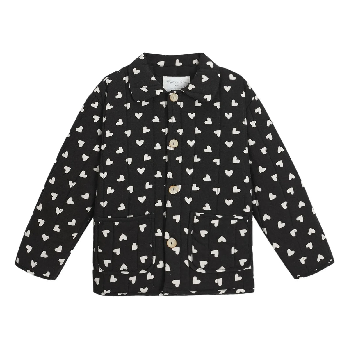 Rylee + Cru - Quilted Heart Jacket | Black