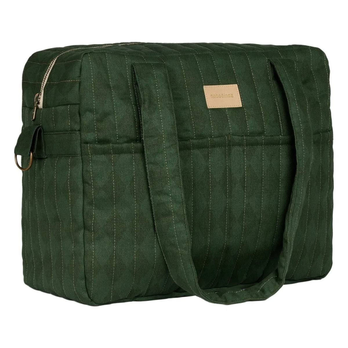Nobodinoz - Hyde Park Diamonds Waterproof Baby Bag | Green